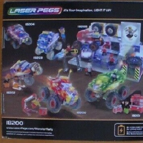Laser Pegs Monster Rally Fire's Fury Offroad Truck Construction Block Set NWT - Picture 5 of 15